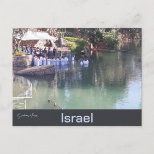 Cartão Postal Batismo nas Águas Rio Jordão Israel