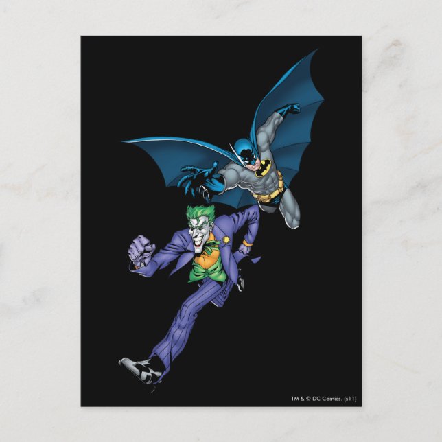 Cartão Postal Batman and Joker with gun (Frente)