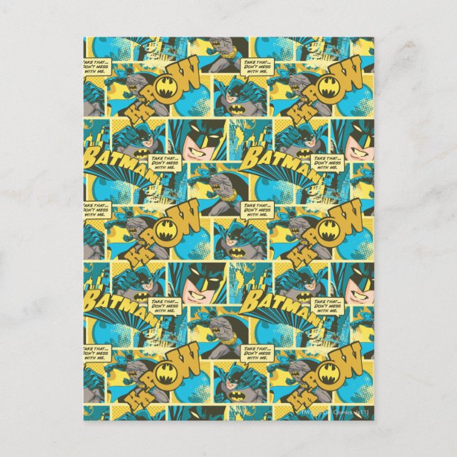 Cartão Postal Batman Comic Capers Pattern 2 (Frente)