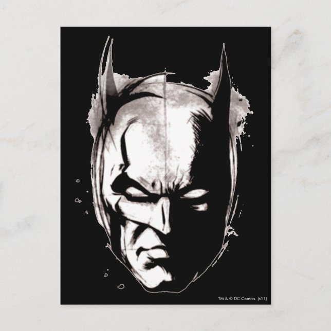 Cartão Postal Batman Drawn Face (Frente)