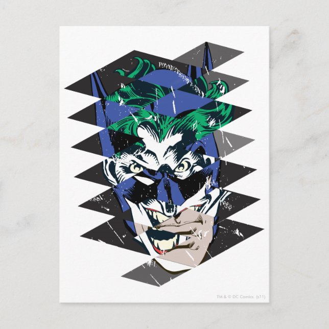 Cartão Postal Batman e a Colagem do Joker (Frente)