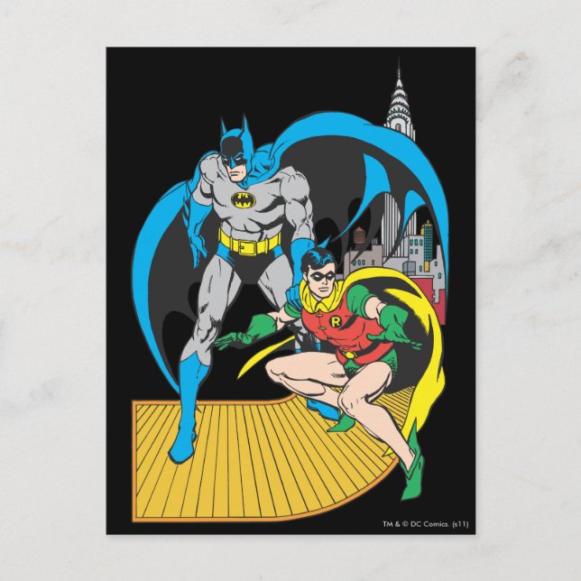 Cartão Postal Batman e Robin Escape (Frente)