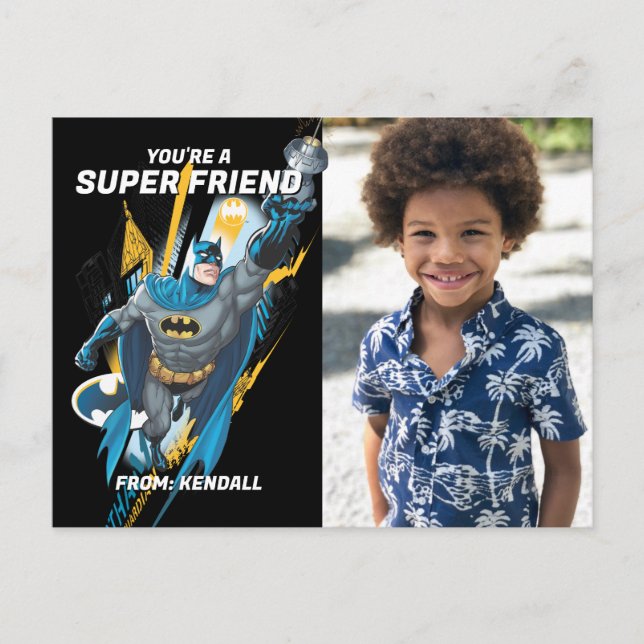 Cartão Postal Batman Feliz Dia dos Namorados (Frente)