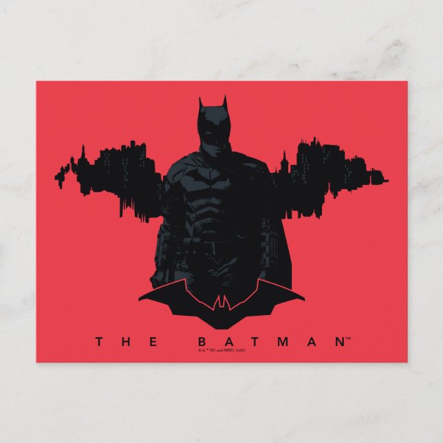 Cartão Postal Batman Gotham Silhouette (Frente)