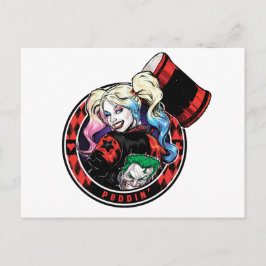 Cartão Postal Batman | Harley Quinn Winking With Mallet
