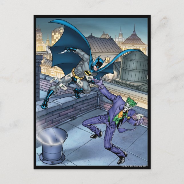 Cartão Postal Batman & Joker - Battle (Frente)