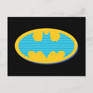 Cartão Postal Batman   Listras Cian Símbolo
