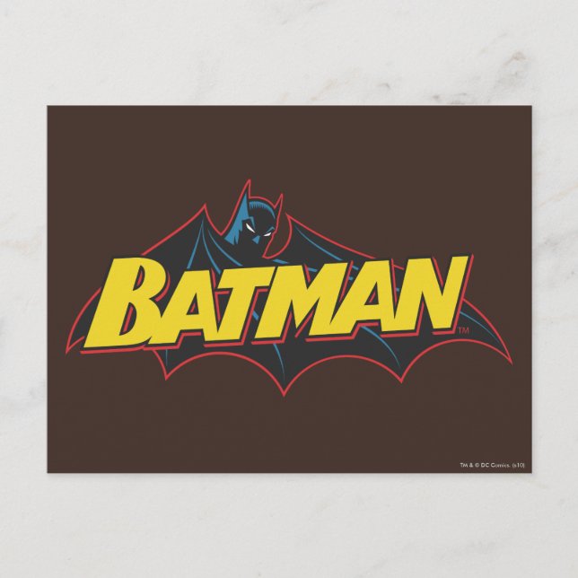 Cartão Postal Batman | Logotipo antigo da escola (Frente)