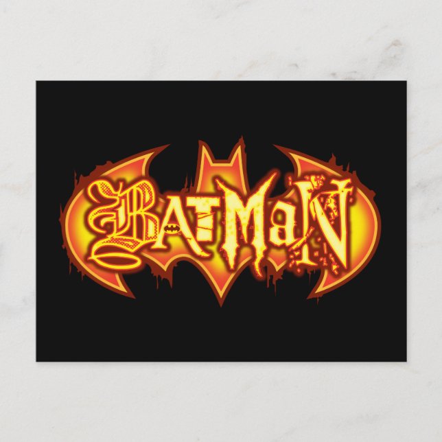 Cartão Postal Batman | Logotipo sazonal laranja (Frente)