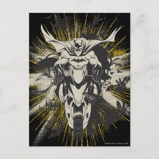 Cartão Postal Batman na bicicleta (Frente)