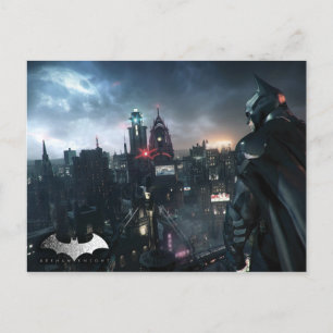 Cartão Postal Batman Olhando Sobre Cidade