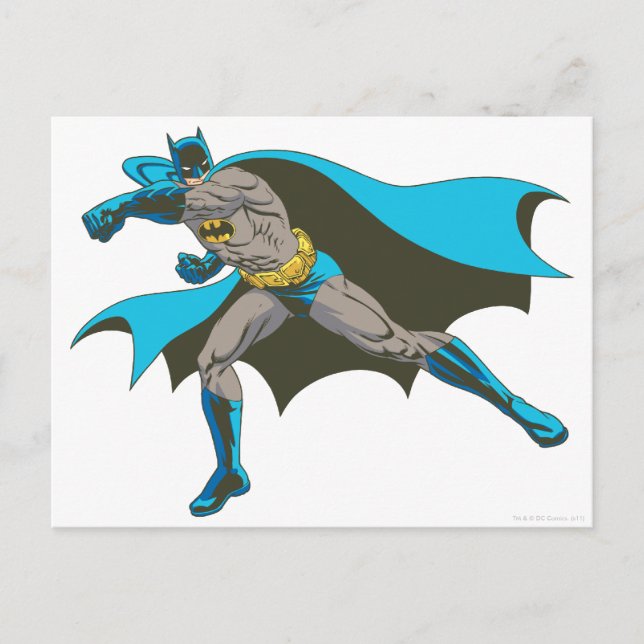 Cartão Postal Batman Punching 2 (Frente)