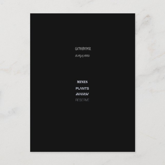 Cartão postal BATMAN VAR DRAFT (Frente)