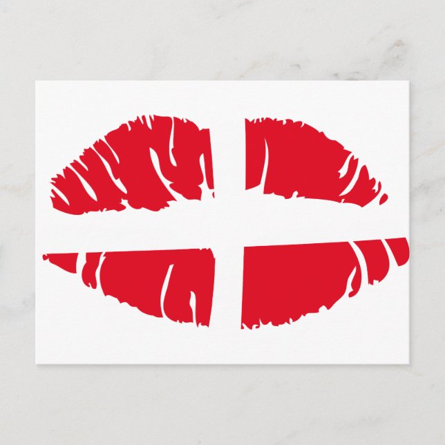 Cartão Postal batom danish danmark (Frente)