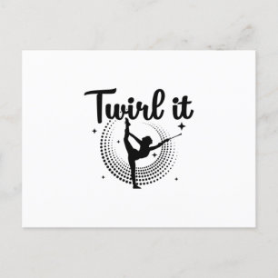 Cartão Postal Baton Twirling Dança de dança Majoret Dance