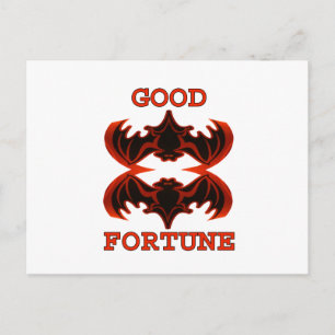 Cartão Postal Bats Good Fortune 1 O MUSEUM Zazzle dá presentes