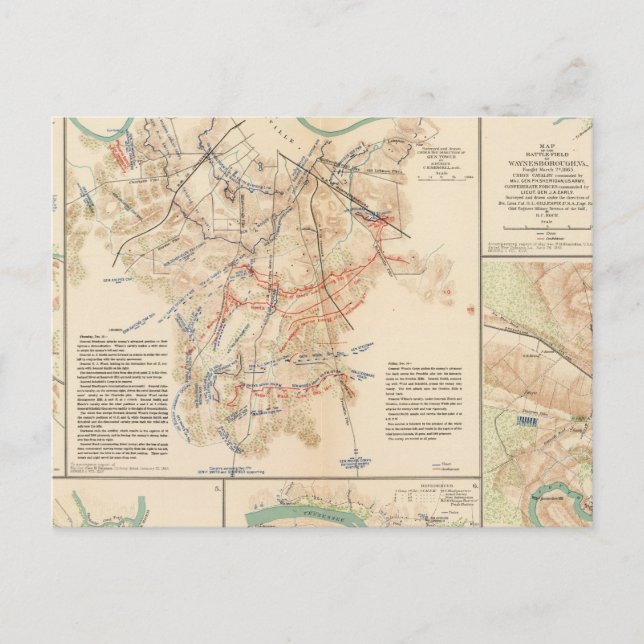 Cartão Postal Battlefields Nashville, Tenn (Frente)