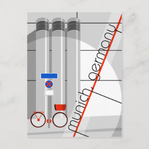 Cartão Postal Bauhaus Mich Alemanha Viagem Postcard