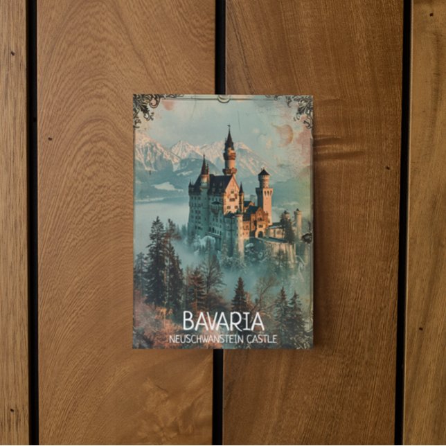 Cartão Postal Bavaria Neuschwanstein Castle Vintage (bavaria neuschwanstein castle postcard)