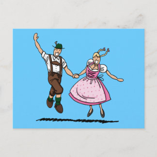 Cartão postal Bavarian BEER FESTIVAL Casal Dancing