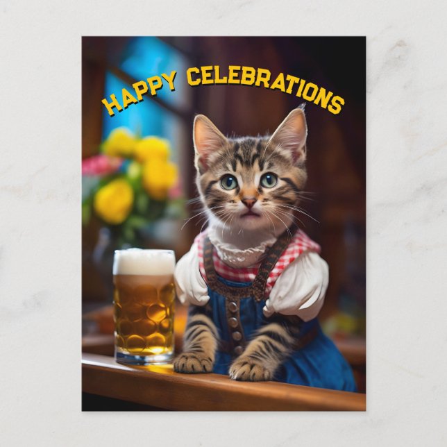 Cartão Postal Bavarian Kitten (Frente)