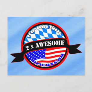 Cartão Postal Bávaro Americano 2x Design Incrível