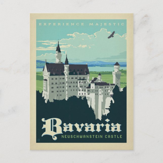 Cartão Postal Baviera | Castelo Neuschwanstein (Frente)