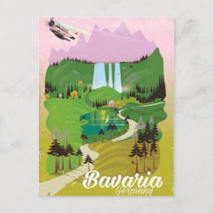 Cartão Postal Baviera paisagem viagem impressão Alemanha