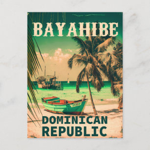 Cartão Postal Bayahibe República Dominicana - Retro Vintage 60s