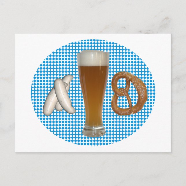 Cartão Postal bayerische Brotzeit (Frente)