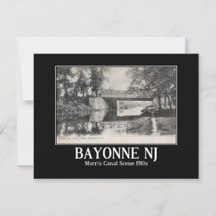 Cartão Postal Bayonne NJ Canal Morris 1910s