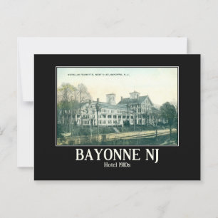 Cartão Postal Bayonne NJ, Hotel La Tourette 1910
