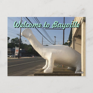 Cartão Postal Bayville Route 9 Dinossauro