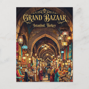 Cartão Postal Bazar Grande Turquia