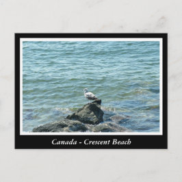 Cartão Postal BC, Canadá, praia em crescente