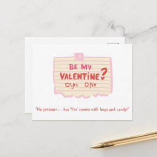 Cartão Postal Be My Valentine Funny Card for Couples