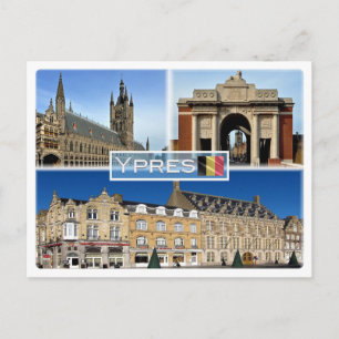 Cartão Postal BE Ypres - Lakenhal, no Museu Flanders Fields -
