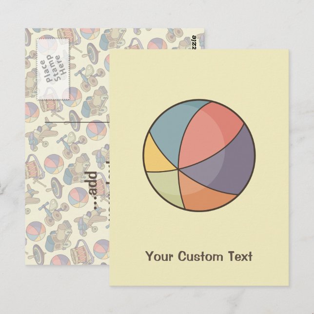 Cartão Postal Beach Ball (Frente/Verso)