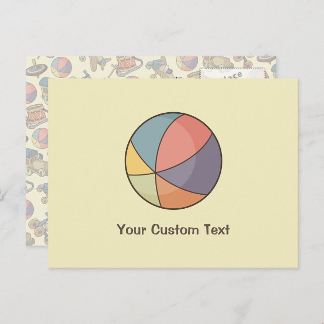 Cartão Postal Beach Ball (Frente/Verso)