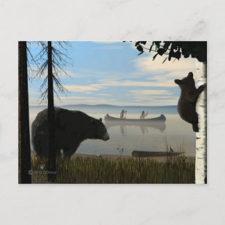 Cartão Postal Beach Bears