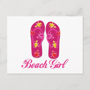 Cartão Postal Beach Girl