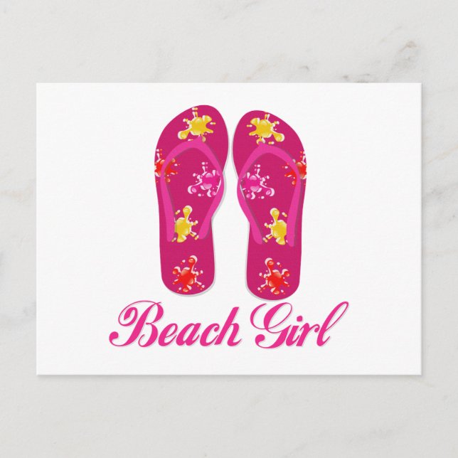 Cartão Postal Beach Girl (Frente)