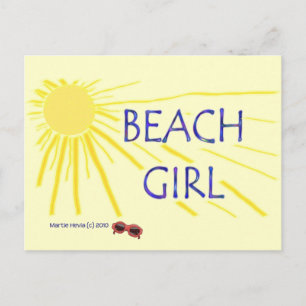 Cartão Postal Beach Girl - Sun - Cartão-postal