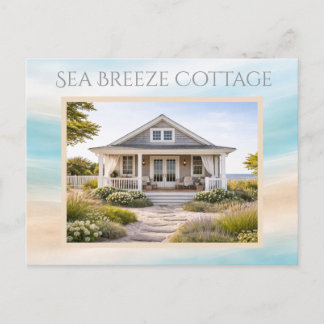 Cartão Postal Beach House Vacation Rental Keepsake Card