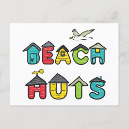 Cartão Postal Beach Huts