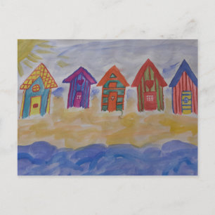 Cartão Postal Beach Huts