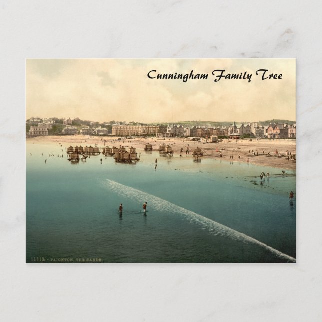 Cartão Postal Beach II, Paignton, Devon, Inglaterra (Frente)