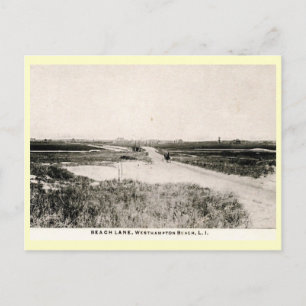 Cartão Postal Beach Lane, Westhampton, Nova York Vintage
