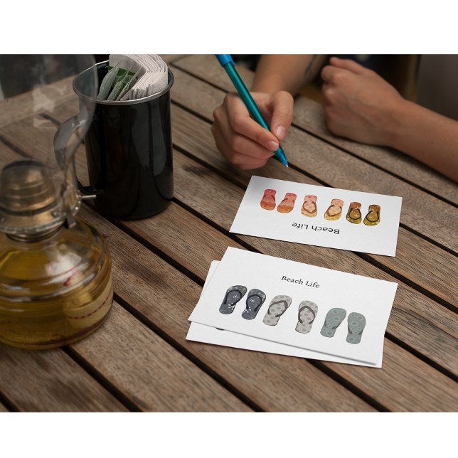 Cartão Postal Beach Life, chinelos (Criador carregado)