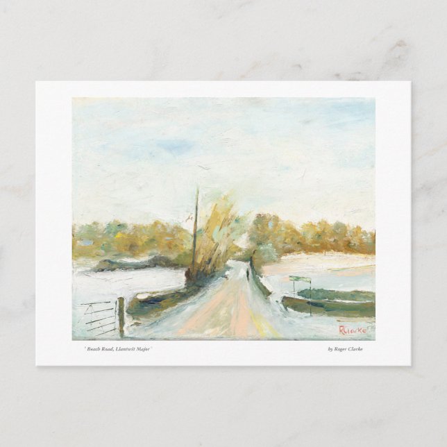 Cartão Postal Beach Road, Llantwit Major Postcard (Frente)